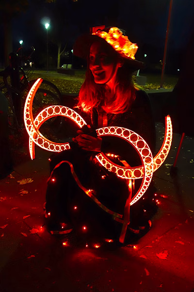 sorciere d halloween lumineux